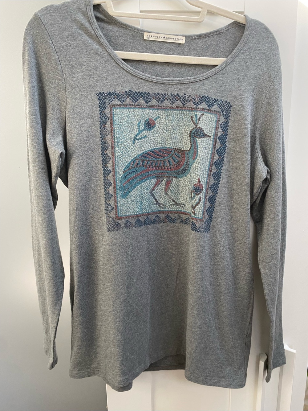 Peruvian Connection long sleeve cotton T-Shorts size large